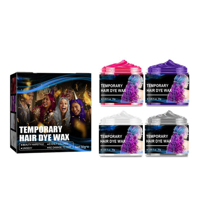 Temporary Hair Dye Wax Set – Washable Disposable Party Styling Cream for DIY Fashion Coloring, Nourishing Cream, and Fun Hairstyles