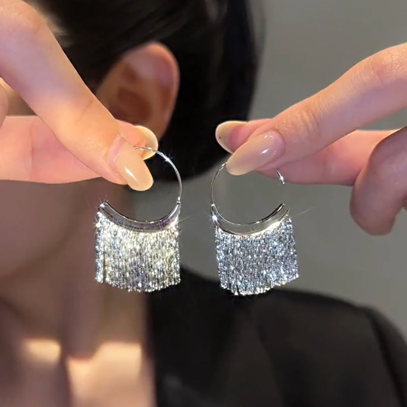 925 Sterling Silver Snake Bone Tassel Earrings – Elegant Long Dangle Earrings for Women’s Parties, Jewelry Gifts & Everyday Luxury Style