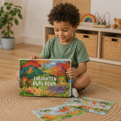 Montessori Quiet Busy Book - Early Learning Activity Binder for Toddlers with Matching Games and Skill Building