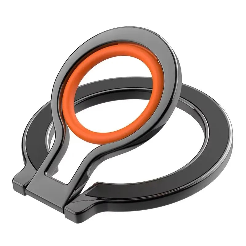 Magnetic Mobile Phone Finger Ring Holder – Strong Magsafe-Compatible 360° Rotation Stand for Secure Grip, Hands-Free Viewing, and Style