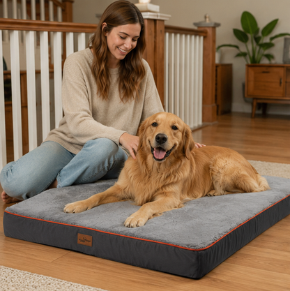 Orthopedic Memory Foam Dog Bed – Washable Large Pet Mattress with Non Slip Base for Joint Support