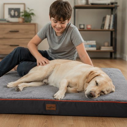 Orthopedic Memory Foam Dog Bed – Washable Large Pet Mattress with Non Slip Base for Joint Support