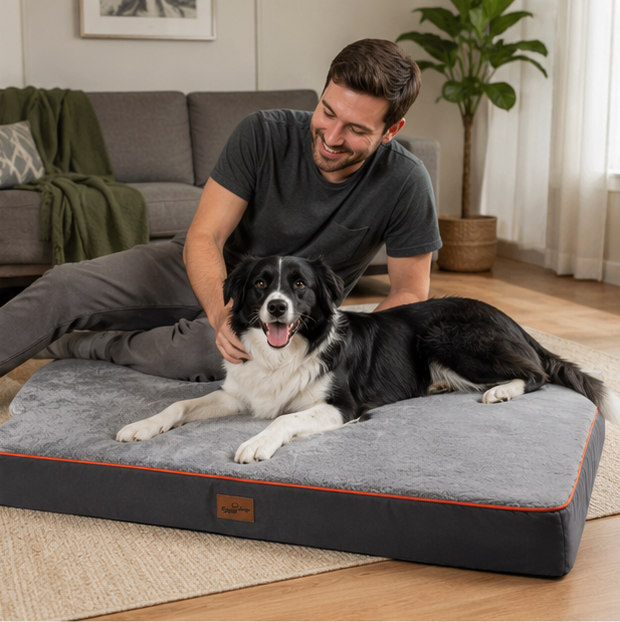 Orthopedic Memory Foam Dog Bed – Washable Large Pet Mattress with Non Slip Base for Joint Support