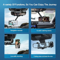 360° Rotating Multifunctional Car Mirror Phone Holder