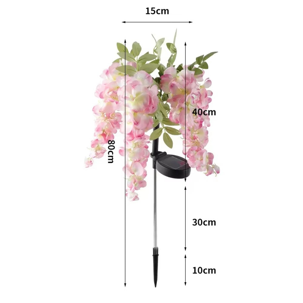 Solar Garden Flower Lights – 4 Branch Waterproof Outdoor LED Decoration for Patio, Yard & Pathway