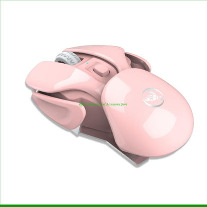 Ergonomic Wireless RGB Mouse – 4-Key Optical Mute Mouse with 1600 DPI for Work, Gaming, or Stylish Unisex Gift