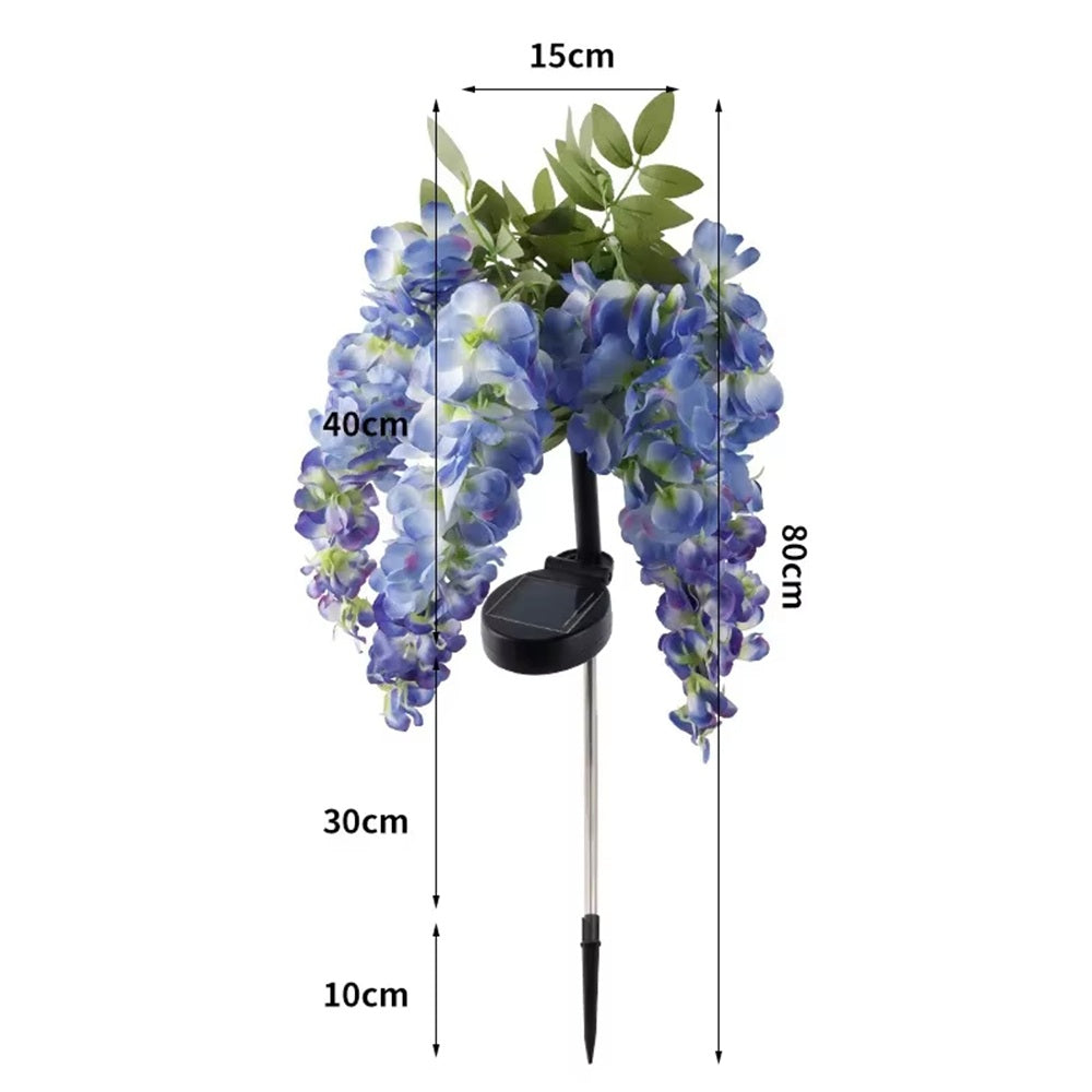 Solar Garden Flower Lights – 4 Branch Waterproof Outdoor LED Decoration for Patio, Yard & Pathway