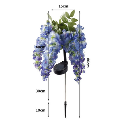 Solar Garden Flower Lights – 4 Branch Waterproof Outdoor LED Decoration for Patio, Yard & Pathway