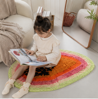 Passion Fruit Shaped Rug - Non-Slip Cartoon Bath Mat for Bathrooms, Kitchens, Bedrooms and Fun Home Decor