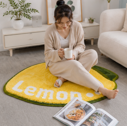 Passion Fruit Shaped Rug - Non-Slip Cartoon Bath Mat for Bathrooms, Kitchens, Bedrooms and Fun Home Decor