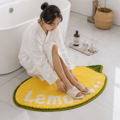 Passion Fruit Shaped Rug - Non-Slip Cartoon Bath Mat for Bathrooms, Kitchens, Bedrooms and Fun Home Decor