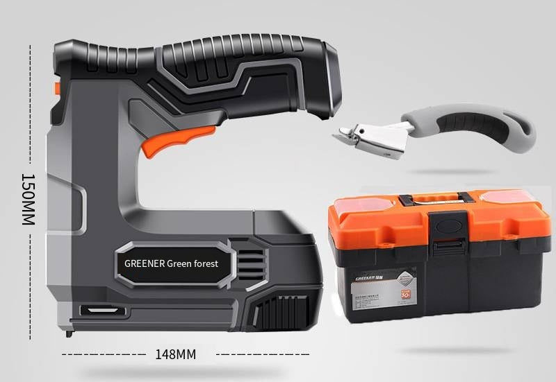 Cordless Lithium Electric Nail Gun – Rechargeable Gas-Powered Napping Machine for Woodworking, Precision Nail Shooting Tool for Home Construction and DIY Projects