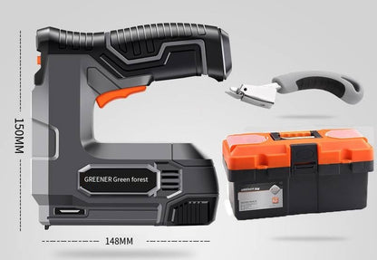 Cordless Lithium Electric Nail Gun – Rechargeable Gas-Powered Napping Machine for Woodworking, Precision Nail Shooting Tool for Home Construction and DIY Projects