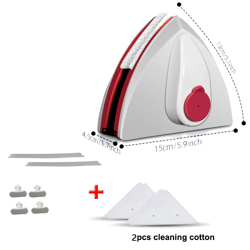 Double-Sided Magnetic Glass Window Cleaner – Household Tool with Drainage Wiper & Auto-Clean Feature for Seamless Streak-Free Glass Cleaning at Home