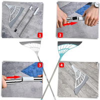 Telescopic rubber sweeper