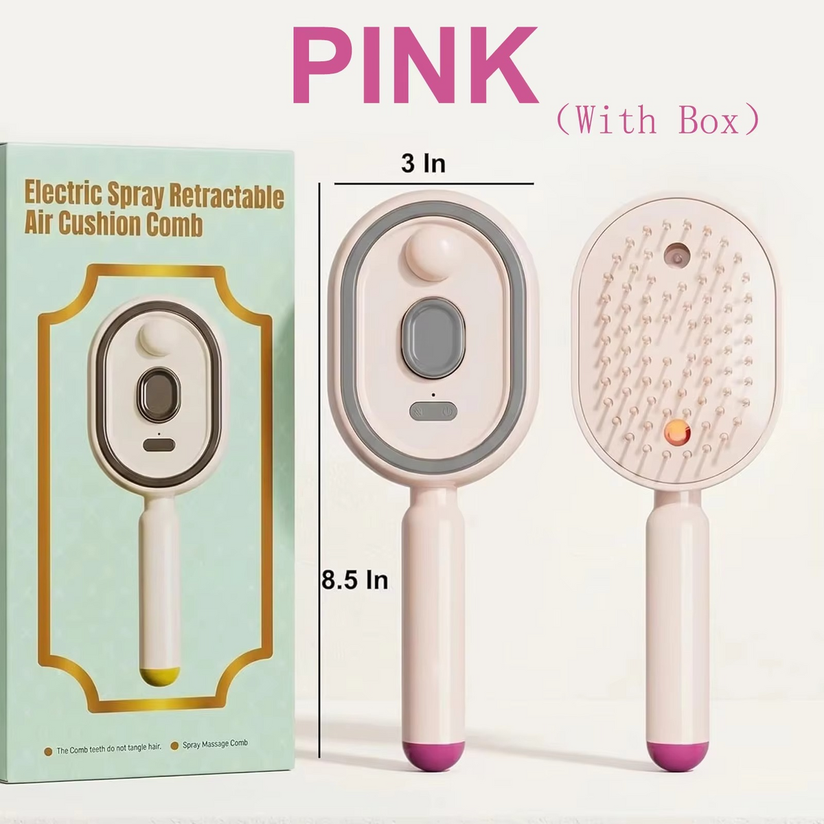 Electric Scalp Massage Comb – 3-in-1 Rechargeable Spray Brush with Steam, Essential Oil Application and Self-Cleaning Design for Hair & Scalp Care