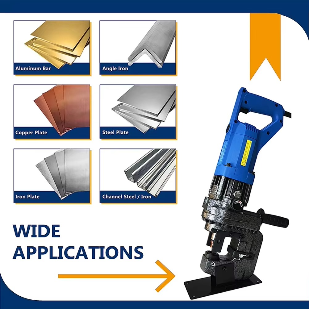 Hydraulic Angle Steel Punching Machine – Heavy-Duty Channel Steel Hole Puncher with Storage Box for Metal Fabrication, Workshop and Industrial Use