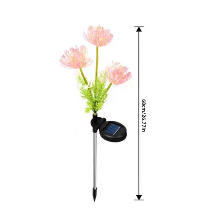 Solar Flower Lawn Lamp Set – 2-Piece Waterproof Outdoor Decorative Garden Stake Lights