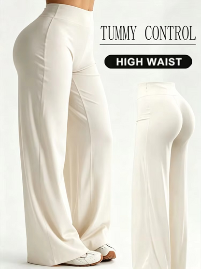 High-Waist Straight-Leg Workout Pants – Skin-Friendly Hip-Lifting Fitness Leggings for Training, Yoga, Casual Sports and Everyday Activewear