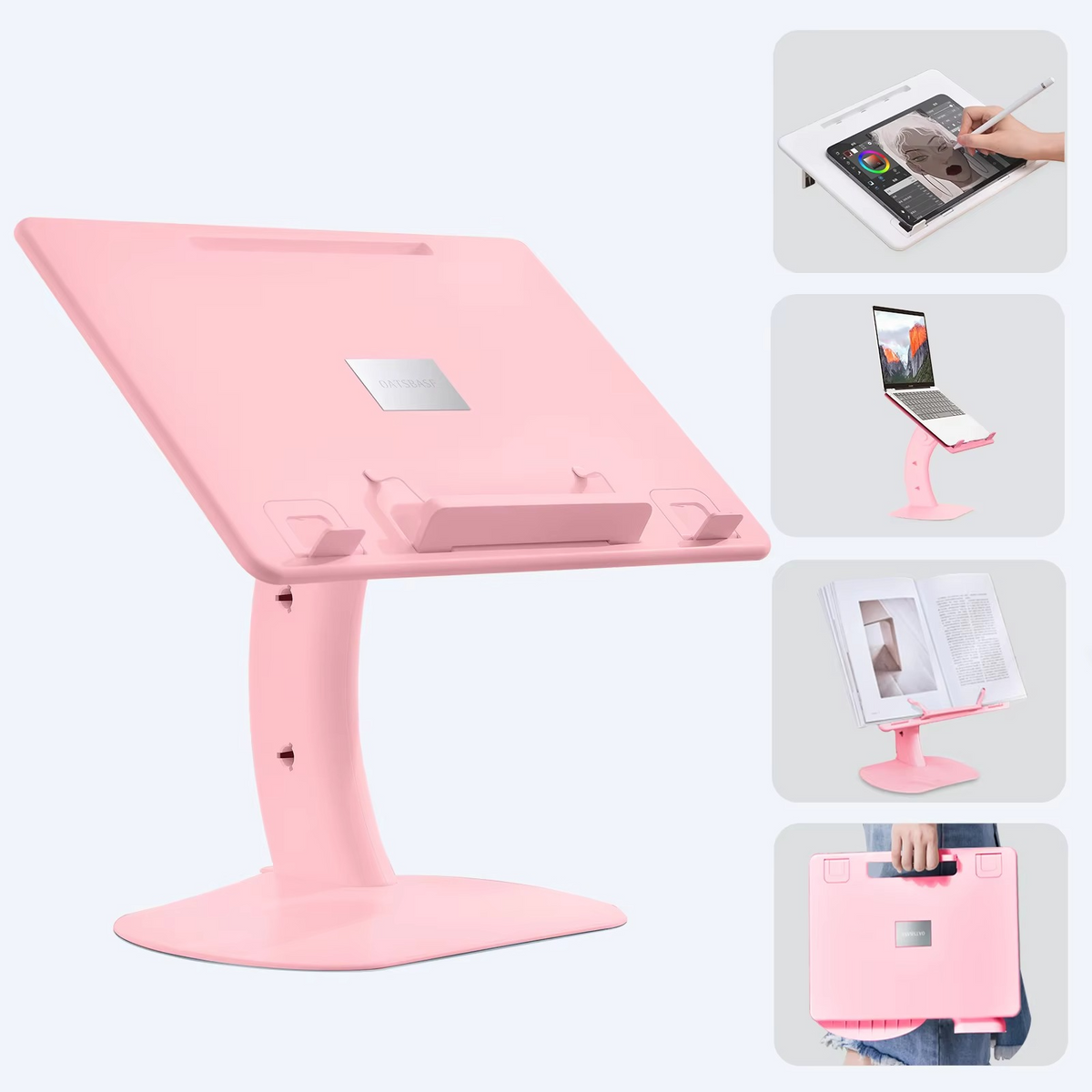 Portable Laptop Stand – Adjustable Multifunctional Notebook Desk with Cooling Vent, Foldable Design for MacBook, iPad, Bed Reading and Home Office Use