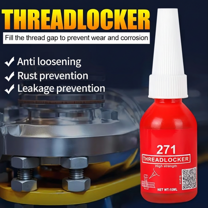Thread Locking Adhesive – 50ml Quick-Cure Anaerobic Screw Glue with Corrosion-Resistant Anti-Loosening Formula for Nuts, Bolts and Fasteners