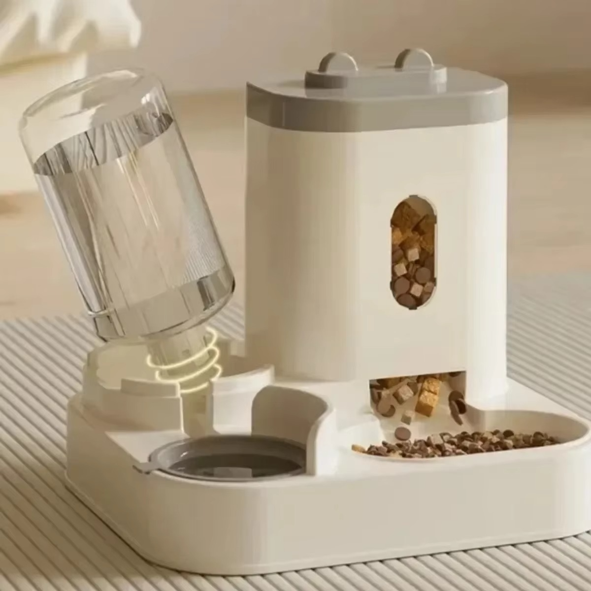 Automatic Pet Feeder & Water Dispenser – Large-Capacity Food Storage Bowl with Water Fountain for Dogs, Cats and Puppies
