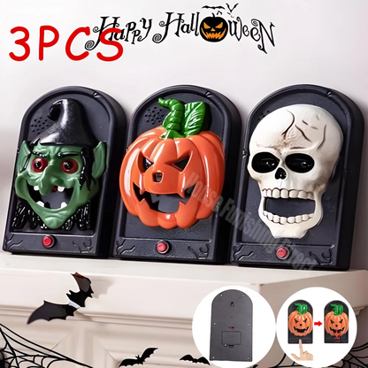 Animated Halloween Haunted Doorbell – Moving Eyeball Decoration with Spooky Sound Effects for Front Doors, Haunted Houses and Halloween Party Decor