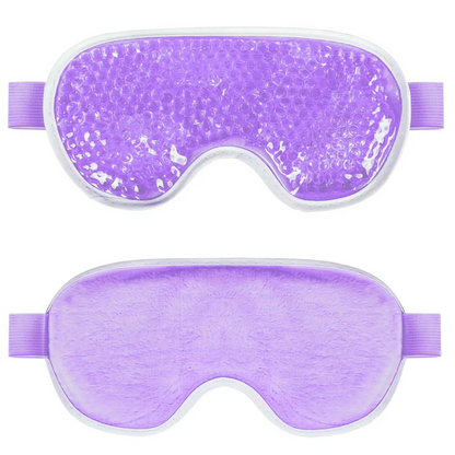 Reusable Gel Eye Mask – Cooling Cold Compress for Puffy Eyes, with Soft Plush Reverse Side
