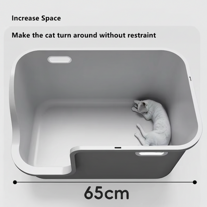 Large Enclosed Cat Litter Box – Corridor-Style Splash-Proof Litter Tray with Lid for Odor Control, Cleaner Floors and Easy Pet Care