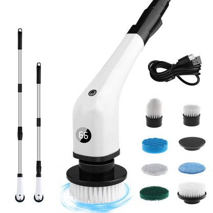 Electric Spin Cleaning Brush – 7-in-1 Cordless Multifunctional Rotary Scrubber for Kitchen, Bathroom, Floors, Tiles and Household Cleaning