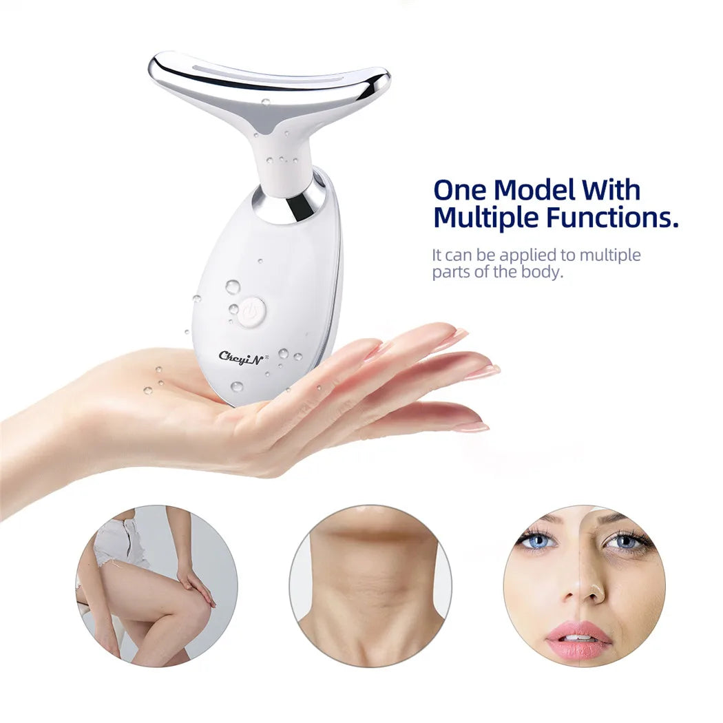 EMS Neck Face Beauty Device LED - Microcurrent Massager