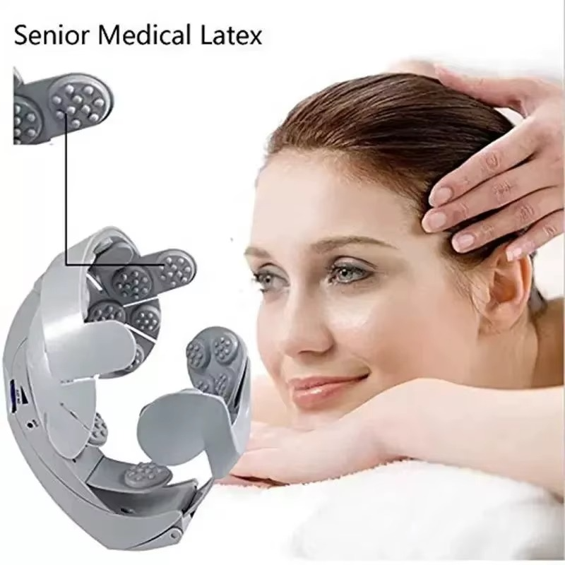 Electric Head Massager – Multifunctional Wearable Scalp Massage Helmet with Vibration, Kneading and Acupoint Stimulation for Relaxation and Stress Relief
