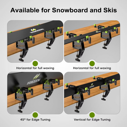Adjustable Ski & Snowboard Tuning Vise – Stable Non-Slip Vice Grips for Horizontal & Vertical Waxing, Maintenance and Edge Tuning