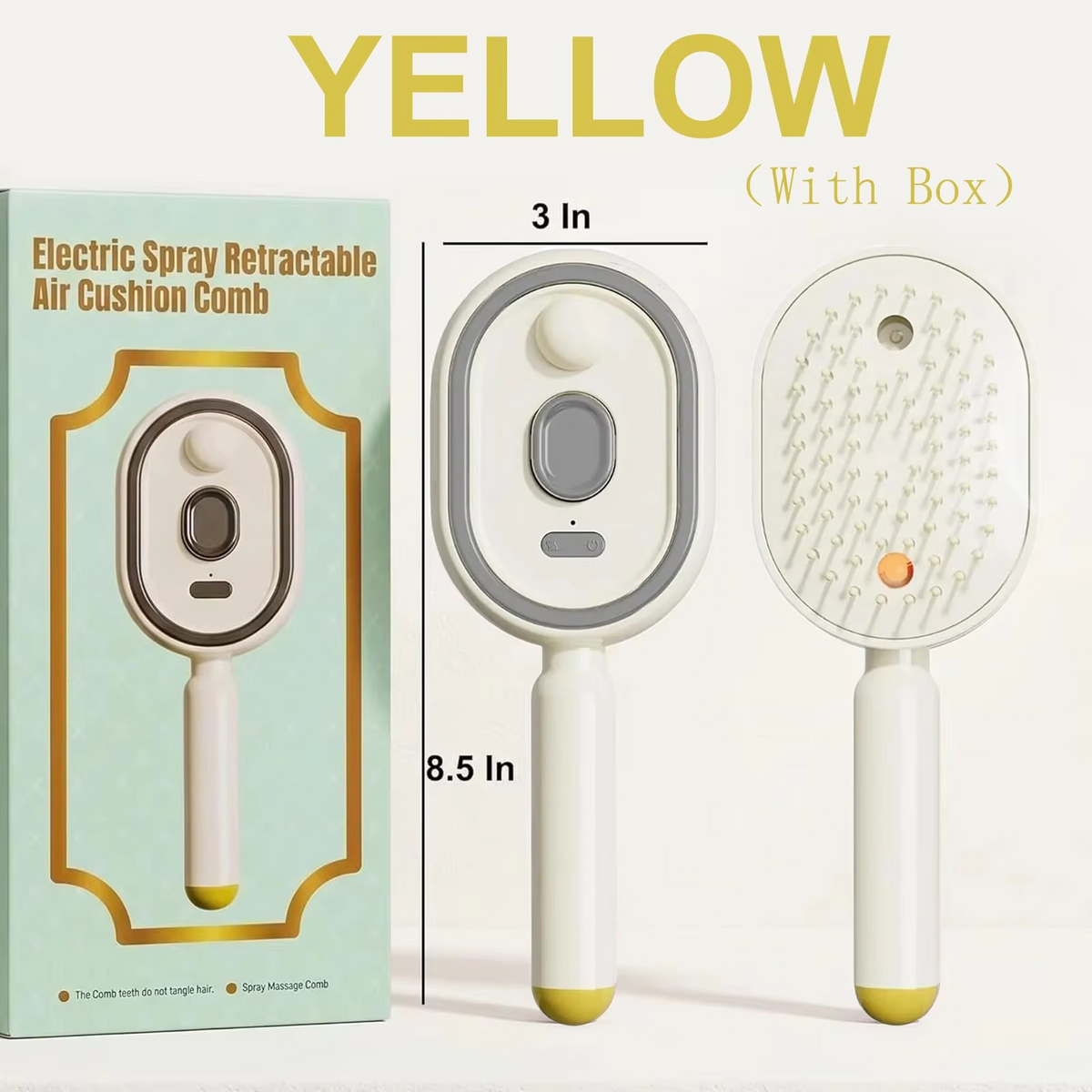 Electric Scalp Massage Comb – 3-in-1 Rechargeable Spray Brush with Steam, Essential Oil Application and Self-Cleaning Design for Hair & Scalp Care