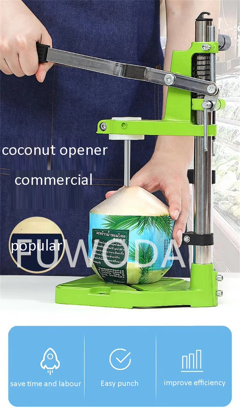 Manual Coconut Punching Tool – Stainless Steel Coconut Cap Opener and Drilling Knife for Quick Green Coconut Shell Opening and Juice Access