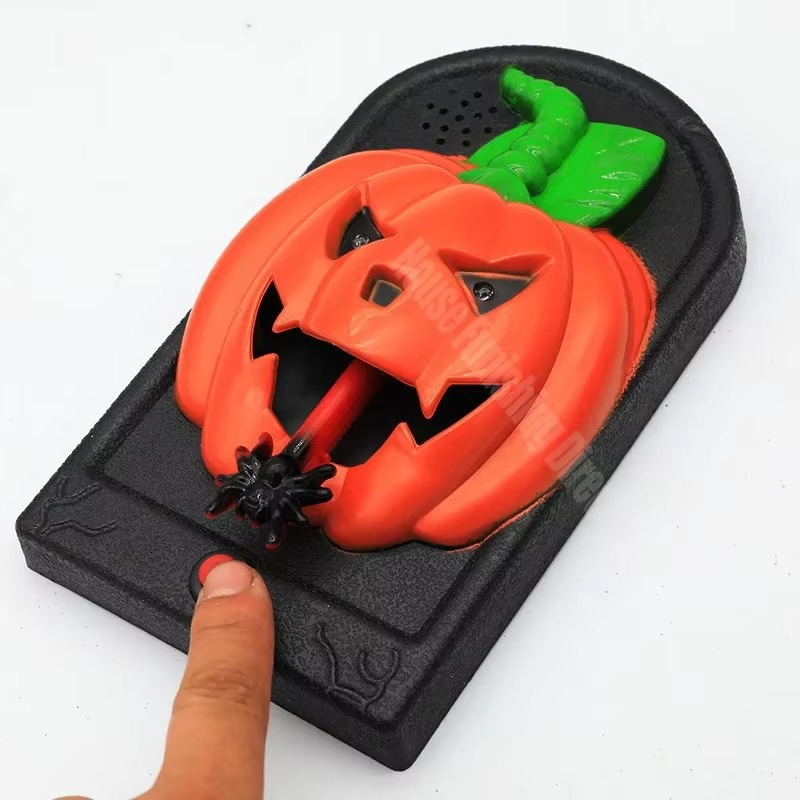 Animated Halloween Haunted Doorbell – Moving Eyeball Decoration with Spooky Sound Effects for Front Doors, Haunted Houses and Halloween Party Decor