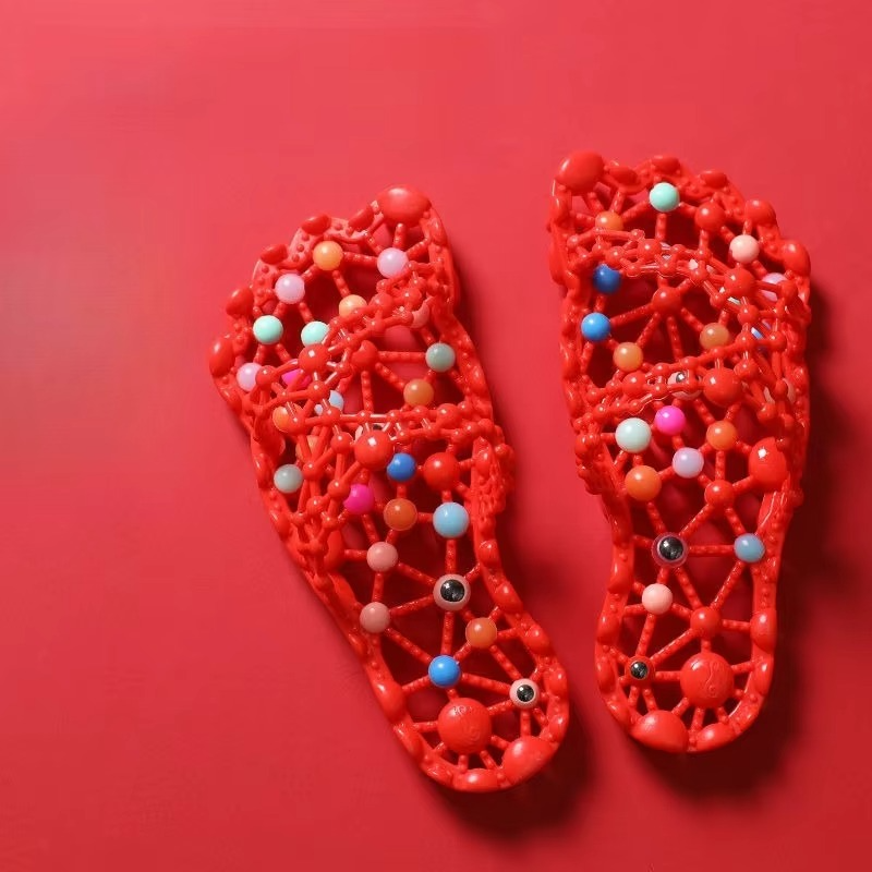 Quick-Dry Bathroom Slippers – Anti-Slip Hollow Drainage Slides with Breathable Massage Sole for Shower, Dormitory and Home Use