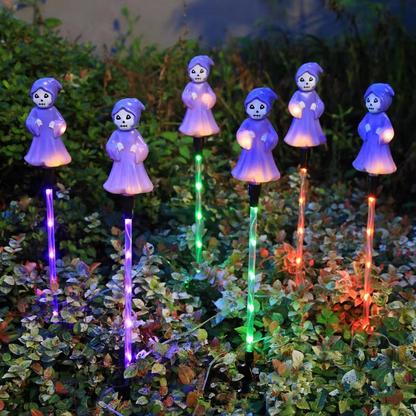 Solar Halloween Lawn Lights – 6-Piece LED Pumpkin & Ghost Garden Decorations for Outdoor Yards, Pathways, Lawns and Holiday Displays