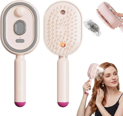 Electric Scalp Massage Comb – 3-in-1 Rechargeable Spray Brush with Steam, Essential Oil Application and Self-Cleaning Design for Hair & Scalp Care