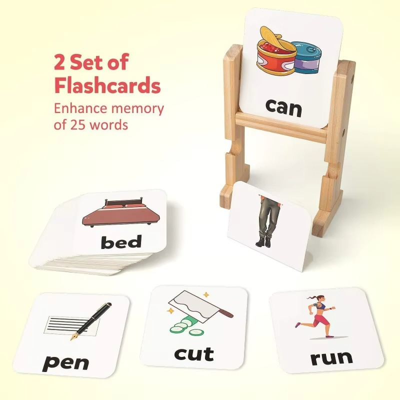 Wooden Rotating Letter Puzzle – Short Vowel Word Spelling Blocks for Reading Practice, Early Learning, Preschool Education and Kids Literacy Skills