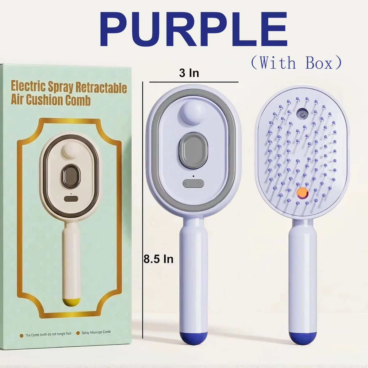 Electric Scalp Massage Comb – 3-in-1 Rechargeable Spray Brush with Steam, Essential Oil Application and Self-Cleaning Design for Hair & Scalp Care