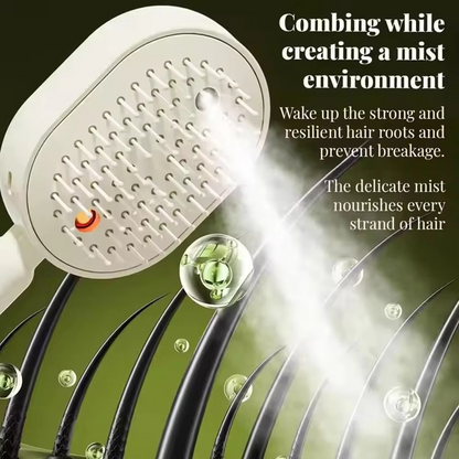 Electric Scalp Massage Comb – 3-in-1 Rechargeable Spray Brush with Steam, Essential Oil Application and Self-Cleaning Design for Hair & Scalp Care