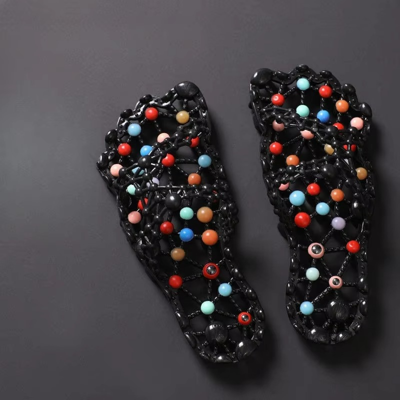 Quick-Dry Bathroom Slippers – Anti-Slip Hollow Drainage Slides with Breathable Massage Sole for Shower, Dormitory and Home Use