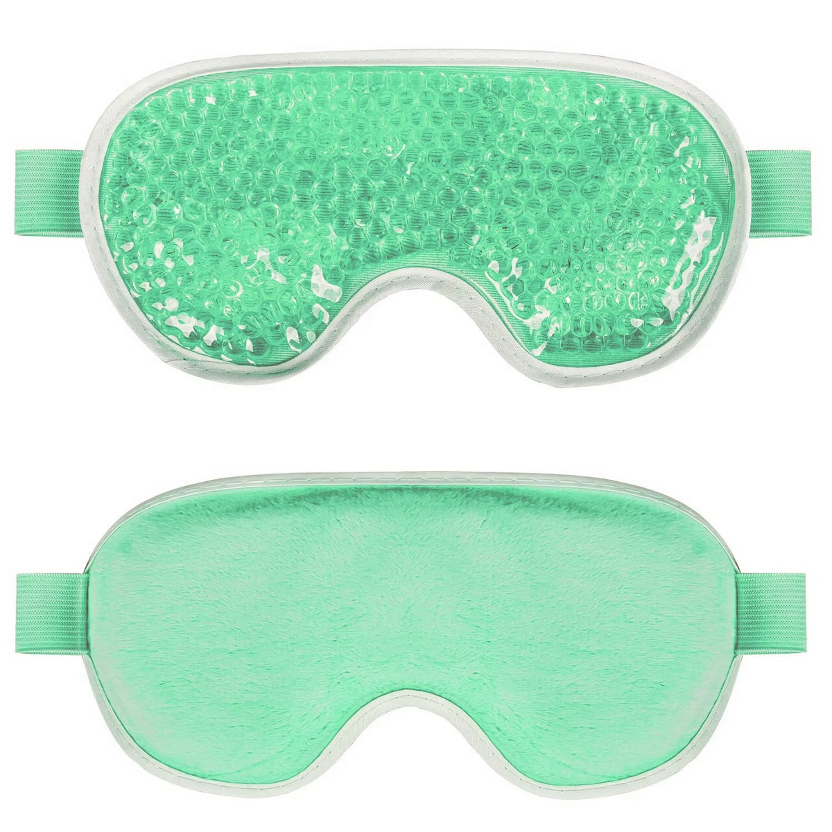 Reusable Gel Eye Mask – Cooling Cold Compress for Puffy Eyes, with Soft Plush Reverse Side