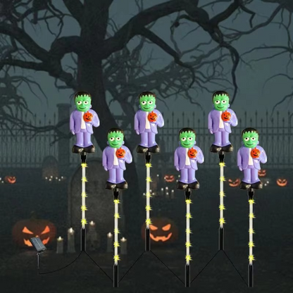 Solar Halloween Lawn Lights – 6-Piece LED Pumpkin & Ghost Garden Decorations for Outdoor Yards, Pathways, Lawns and Holiday Displays