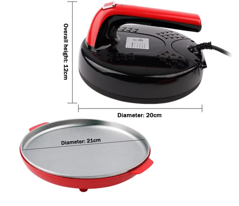 Automatic Electric Crepe Maker – Non-Stick Baking Pan for Crepes, Pancakes, Pizza, Spring Rolls and Easy Home Kitchen Cooking