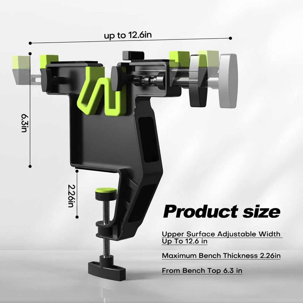 Adjustable Ski & Snowboard Tuning Vise – Stable Non-Slip Vice Grips for Horizontal & Vertical Waxing, Maintenance and Edge Tuning