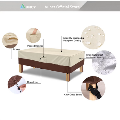 Heavy-Duty Outdoor Furniture Cover – Waterproof, Windproof & UV-Resistant Patio Cover for Sofas, Tables and Chairs, Protection Against Rain and Snow