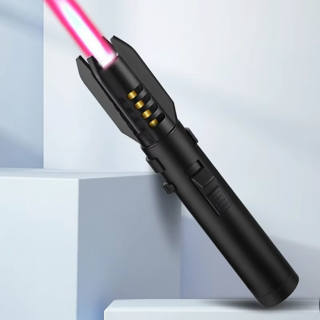 High-Temperature Butane Torch – 1800°C Windproof Jet Flame Lighter with Adjustable Powerful Blue Flame for Outdoor, Cooking and Workshop Use