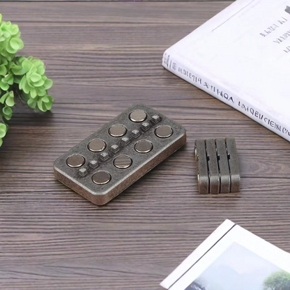 Magnetic Slider Fidget Toy – Metal Push Card Mini Sensory Fingertip Toy with Click Sound for Stress Relief, Focus, EDC and Office Desk Use